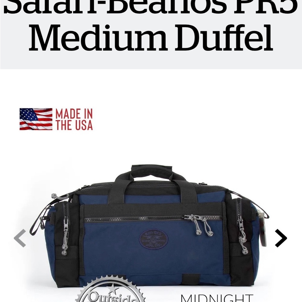 Red Oxx  Medium Duffel Bag- Midnight Blue .